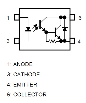 TLP127 Оптопара транзисторная (составной транзистор) SOP-4 P127 
