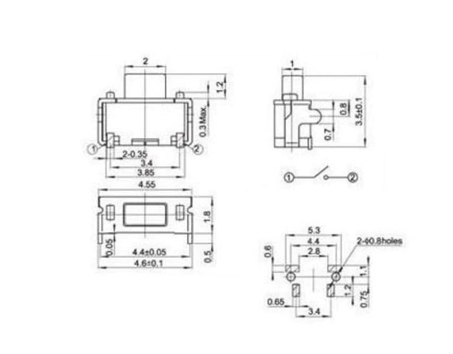 SMT 2X4X3,5 мм