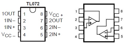 Tl072 схема усилителя