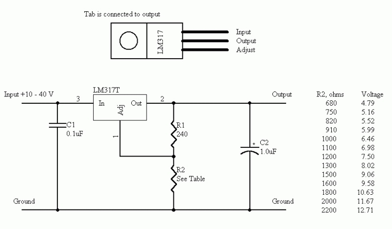 Lm317 схема стабилизатора