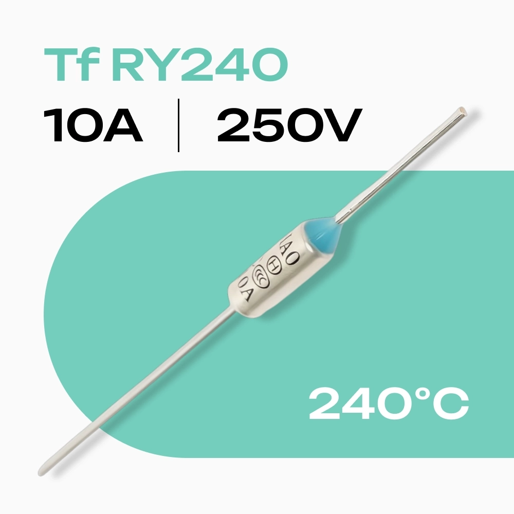 240 °C Термопредохранитель RY240, Tf 240, 10 A, 250 В, ZH103-240