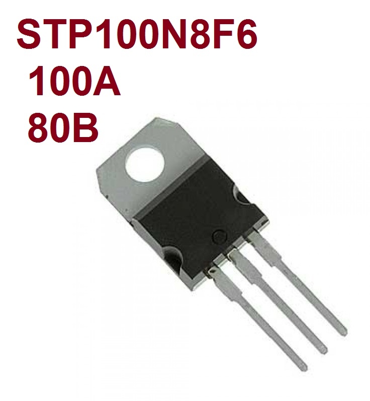 Купить STP100N8F6 транзистор MOSFET, N-Канал 80V 100A, TO-220 100N8F6