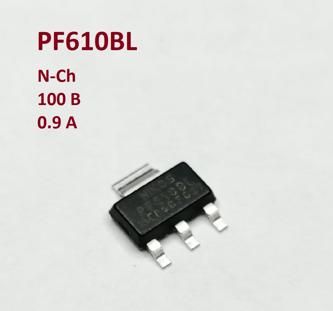 PF610BL N-канальный MOSFET 100В 0.9А N-Channel SOT- 223 TRN059.