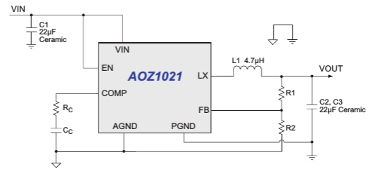 AOZ102 схема