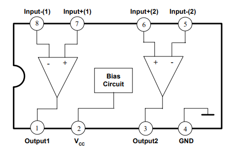 распиновка TDA2822M