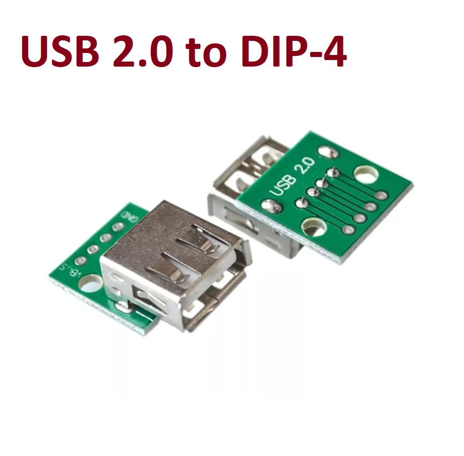 USB 2.0 Type A в DIP-4, адаптер