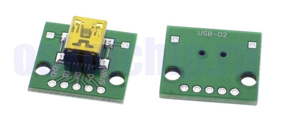  USB mini на DIP адаптер USB-02 гнездо на плате мини pcb Type B plug 5 pin 