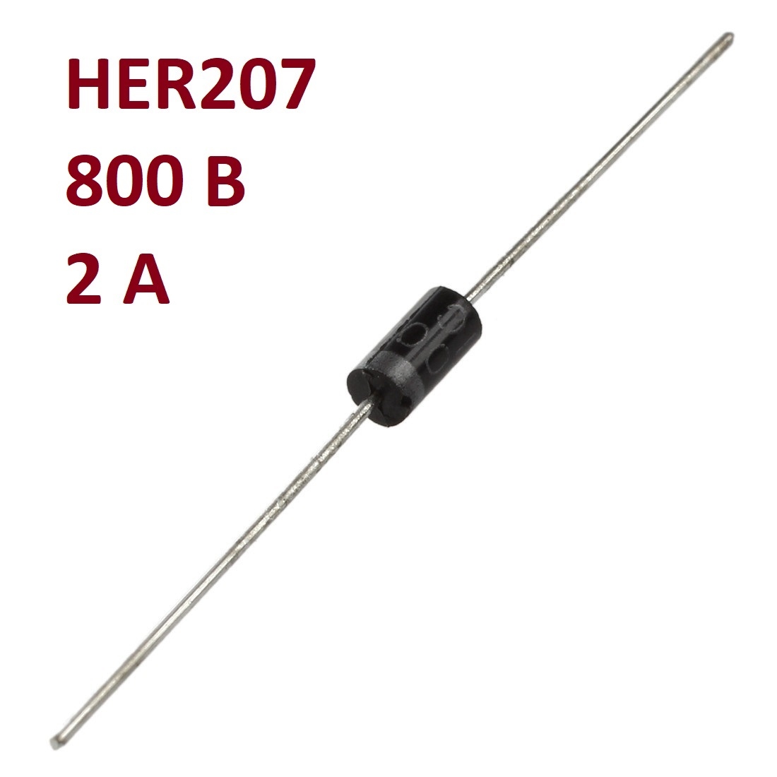 купить HER207 Диод высокоэффективный 2А 800В DO-15