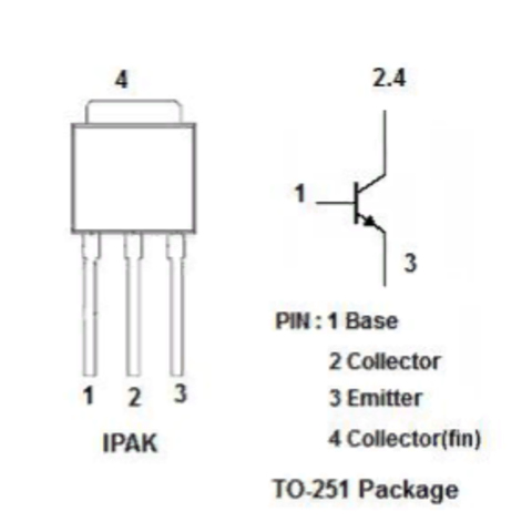 Купить 2SC5707 Транзистор NPN C5707 50V 8A IPAK TO-251