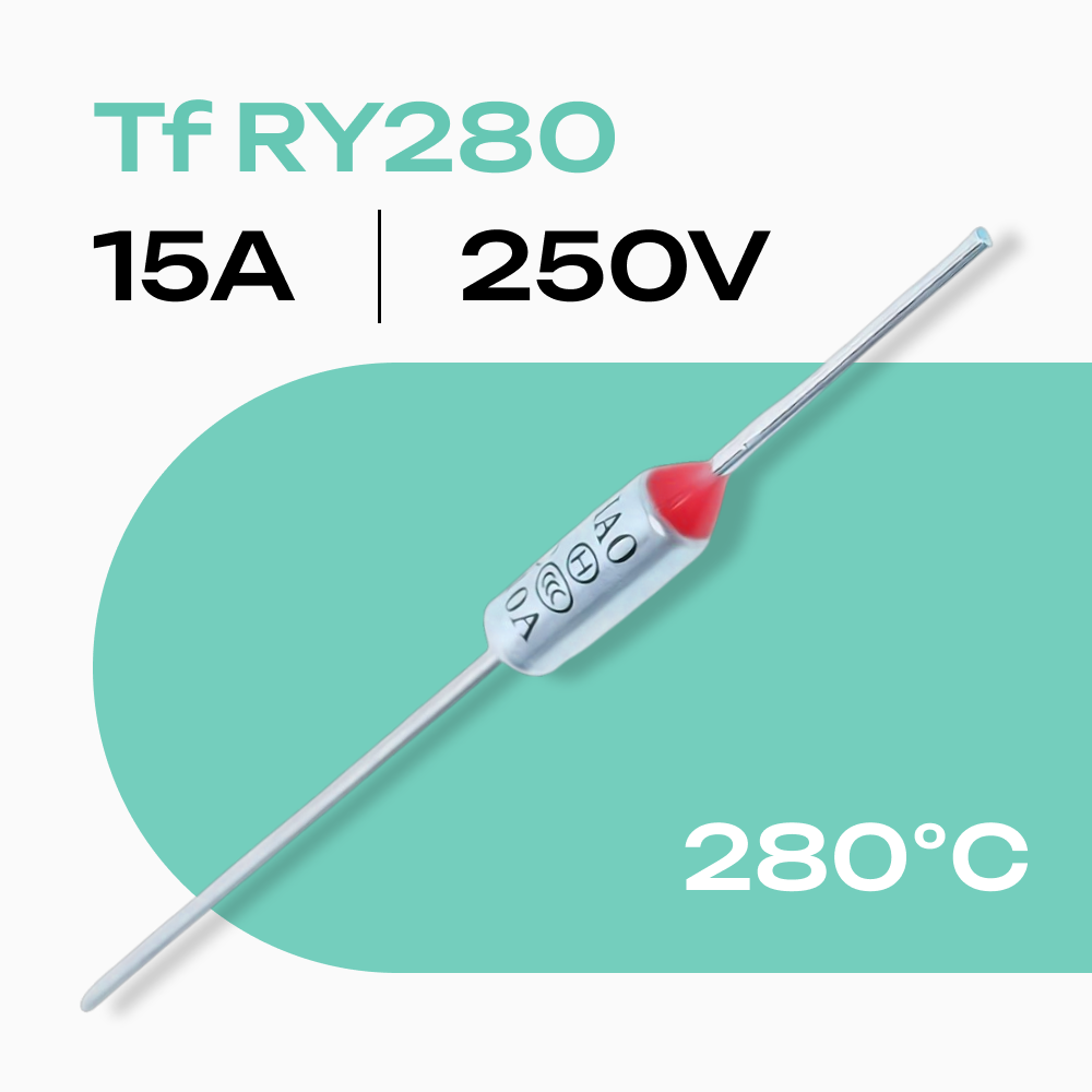 Купить 280 °C Термопредохранитель 15A 250V RY280, Tf 240 ZH103-280