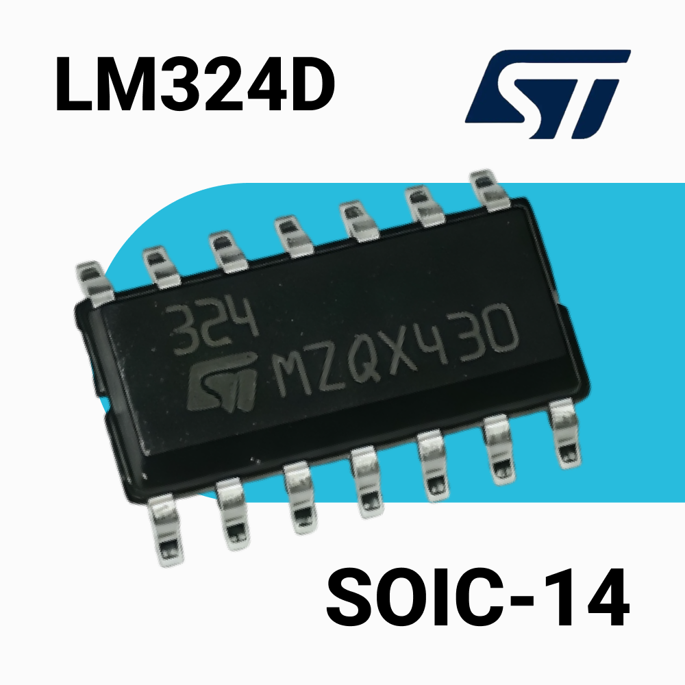 LM324D Маломощный четырёхканальный операционный усилитель SOIC-14 LM324DT$DHC