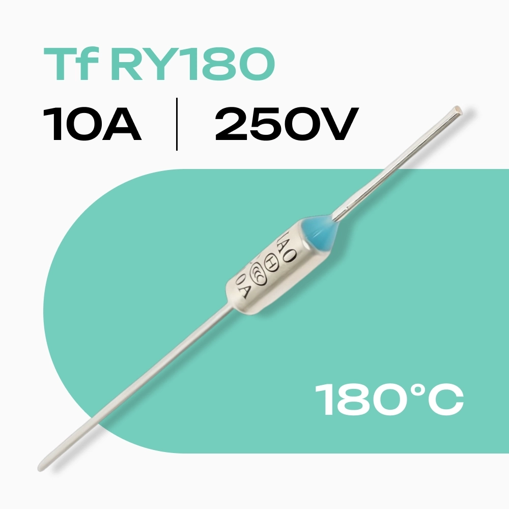 180 °C Термопредохранитель RY180, Tf 180, 10 A, 250 В, ZH103-180