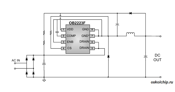 Ob2512njp схема включения