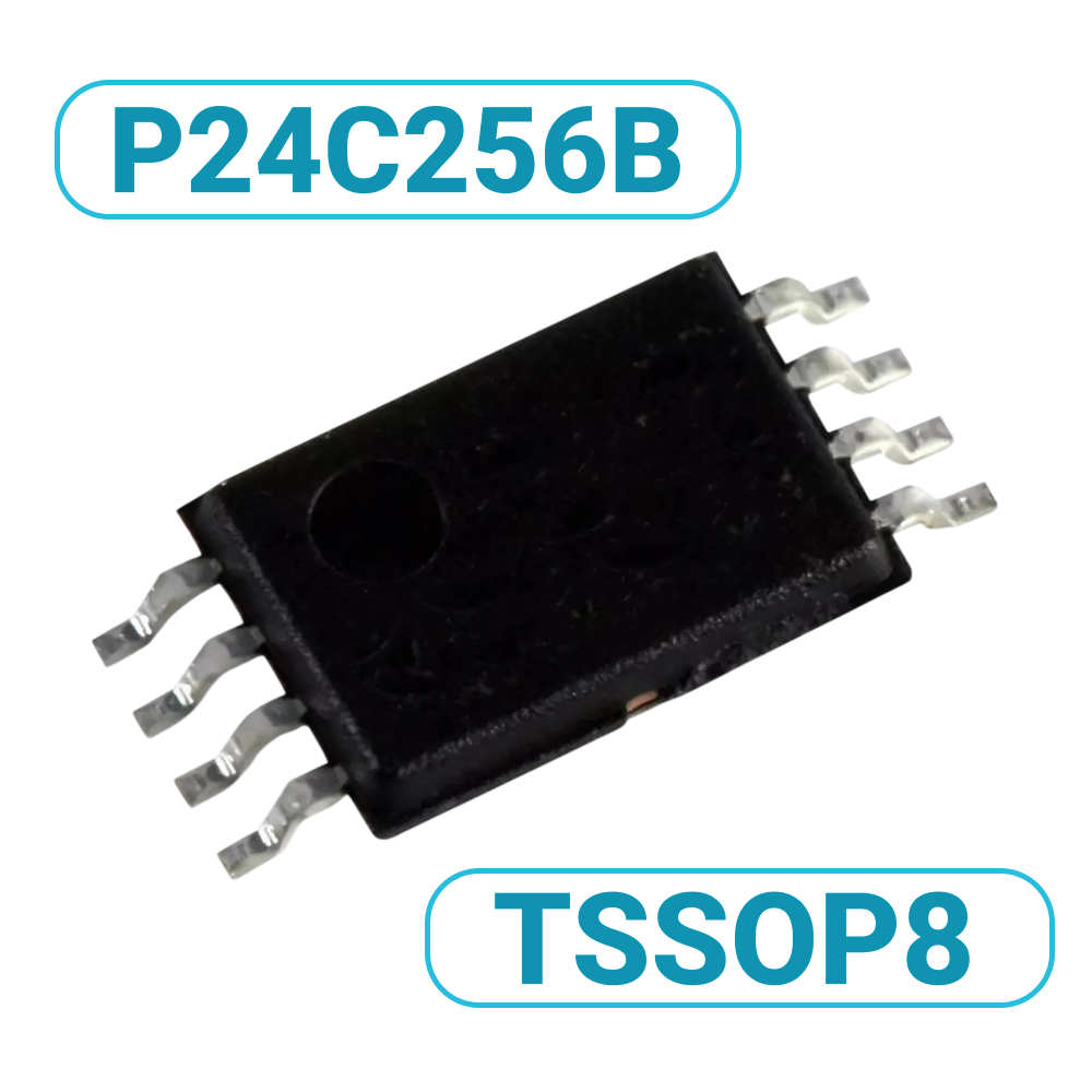 P24C256B-TSH-MIR, TSSOP8, EEPROM память с I2C интерфейсом, объёмом 256 кбит