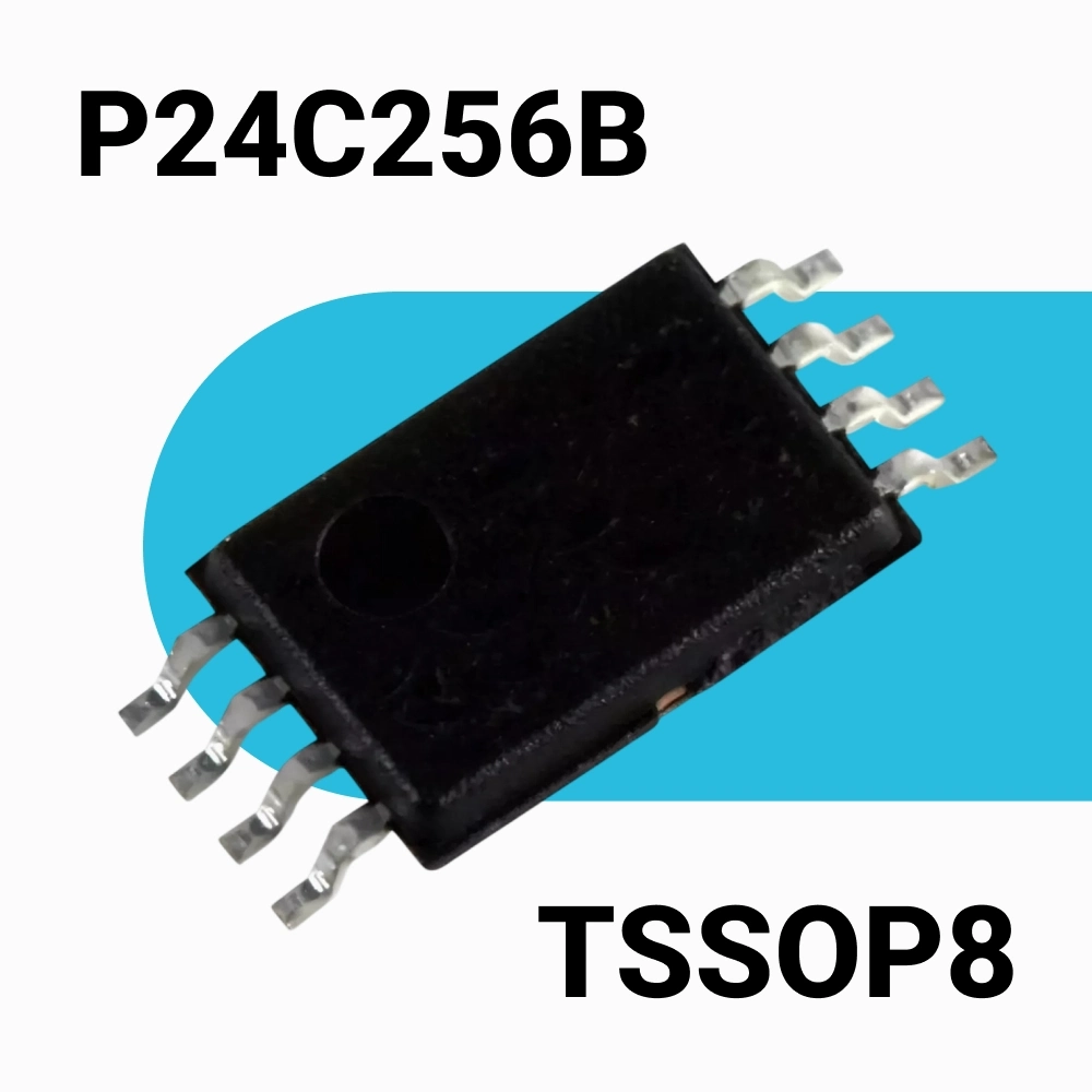 P24C256B-TSH-MIR, TSSOP8, EEPROM память с I2C интерфейсом, объёмом 256 кбит