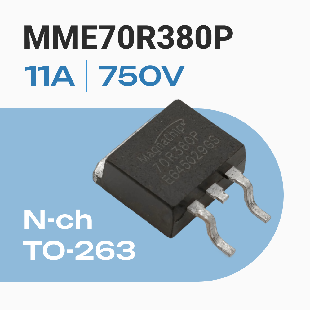 MME70R380P MOSFET транзистор 750V 11A N-Channel D2PAK / TO263