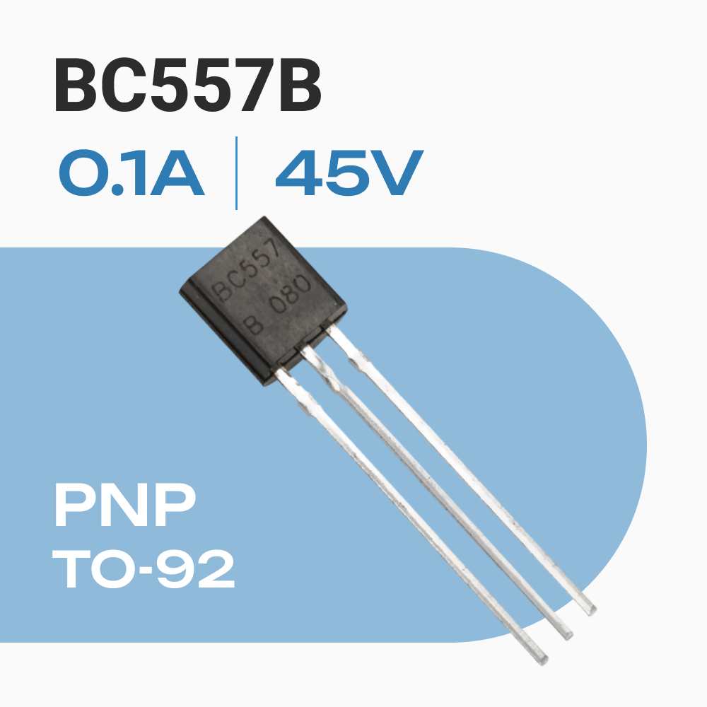 BC557B Транзистор PNP 45В 0.1А 0.5Вт TO-92