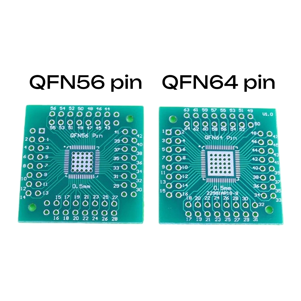 Плата QFN64 , QFN56, smd в DIP48 0.5 мм переходник адаптер для распайки DIP44
