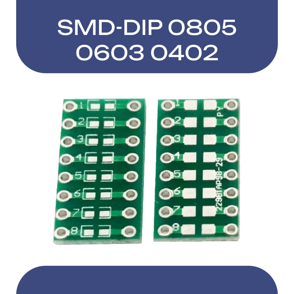 Адаптер SMD-DIP 0805 0603 0402, макетная плата для резисторов, светодиодов, конденсаторов