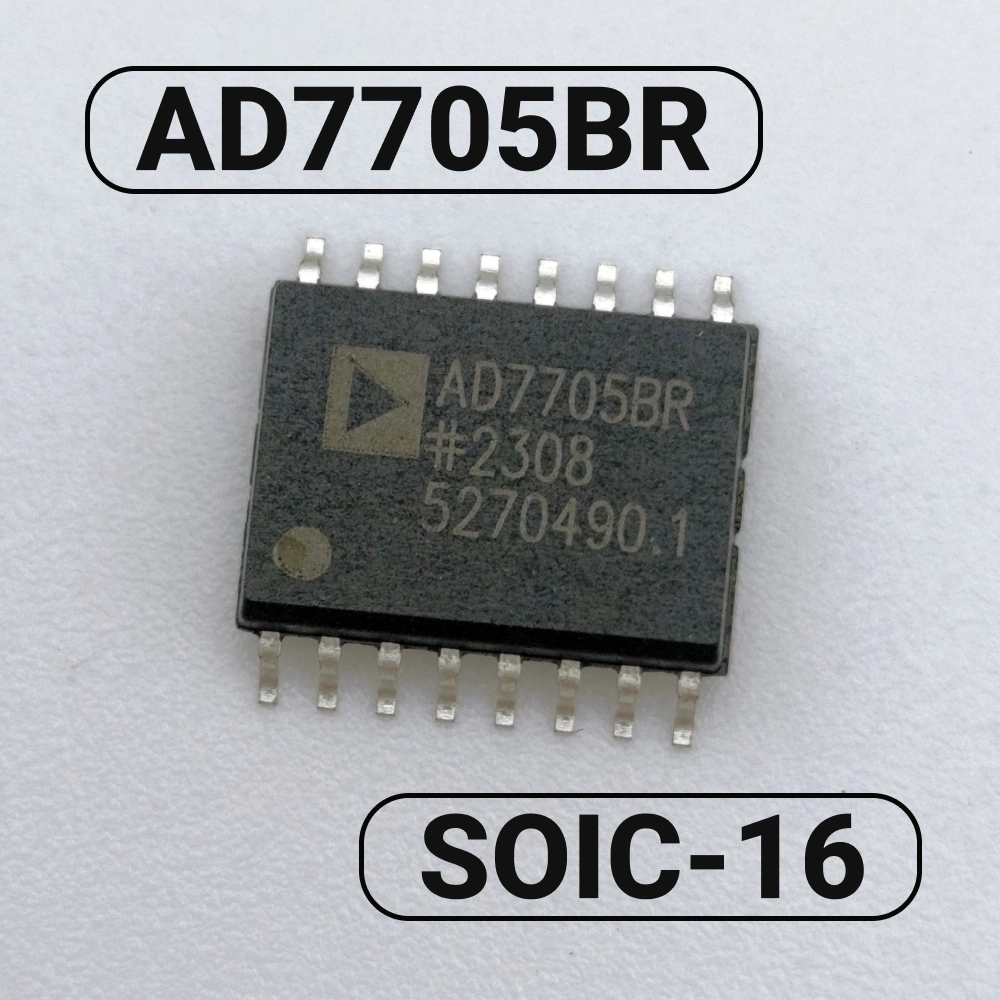 AD7705BR 16-Бит Sigma-Delta аналого-цифровой преобразователь, 2-канала Differential SOIC-16W ацп сигма-дельта