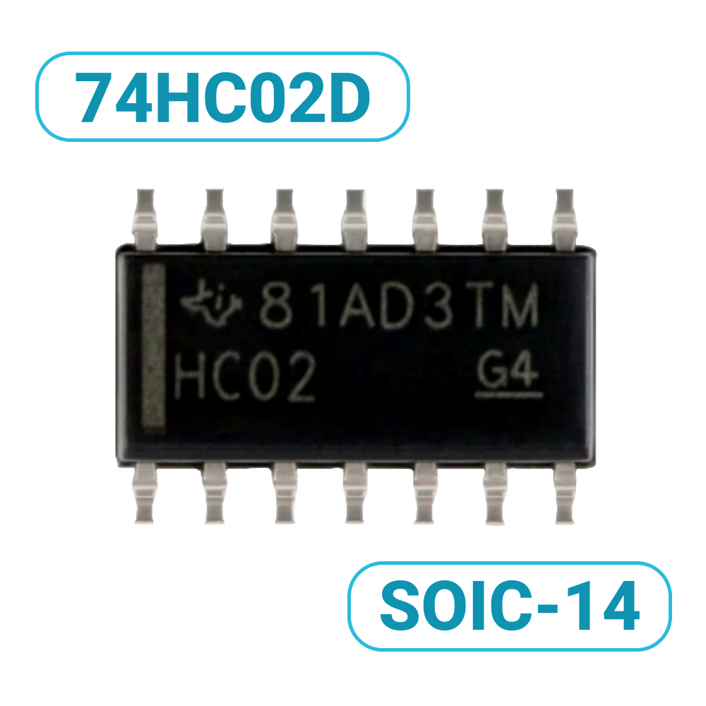 74HC02D Четыре логических элемента 2ИЛИ-НЕ SN74HC02DR SOIC-14