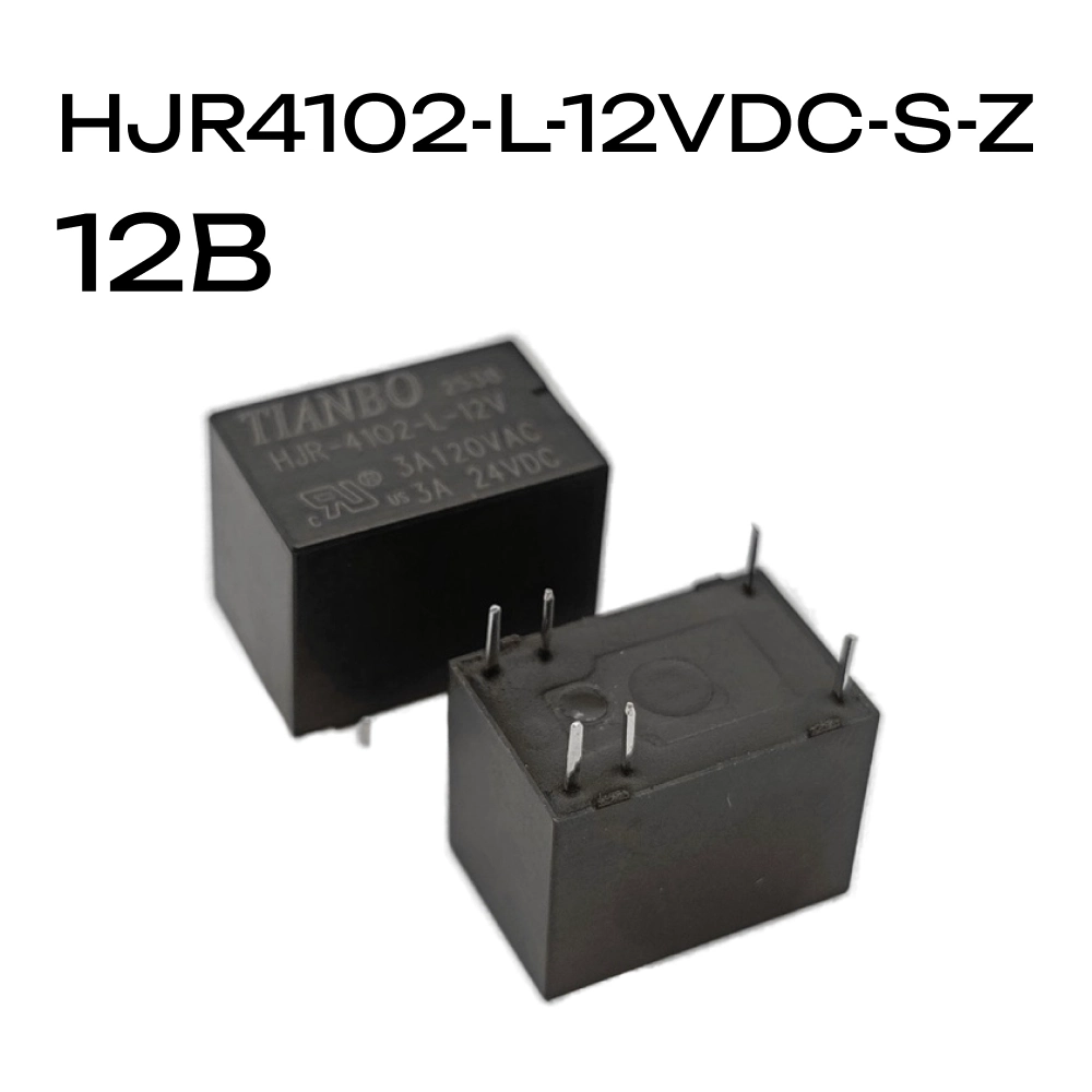 HJR4102-L-12VDC-S-Z Реле электромеханическое 12V 1A/240VAC TIANBO