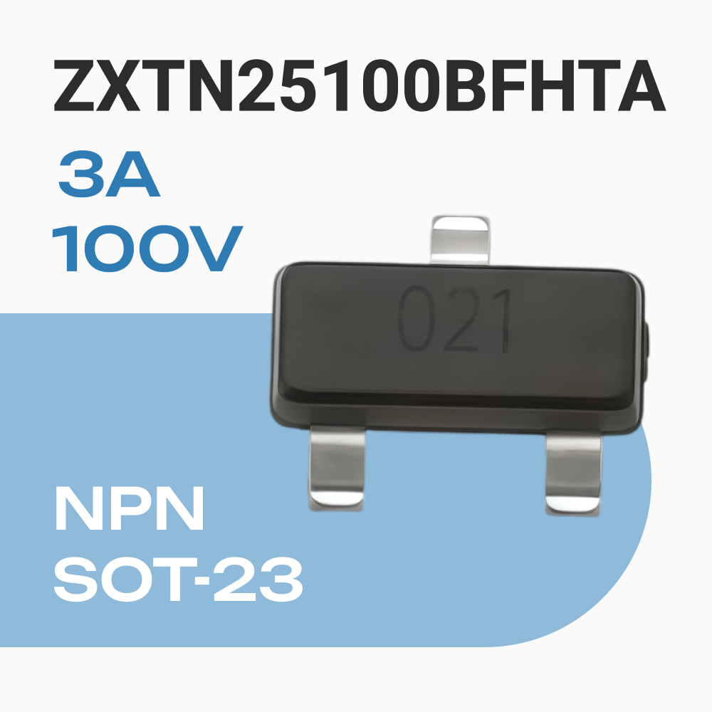 ZXTN25100BFHTA Транзистор NPN 100В 3А 1.25Вт hFE=100…300 SOT-23-3