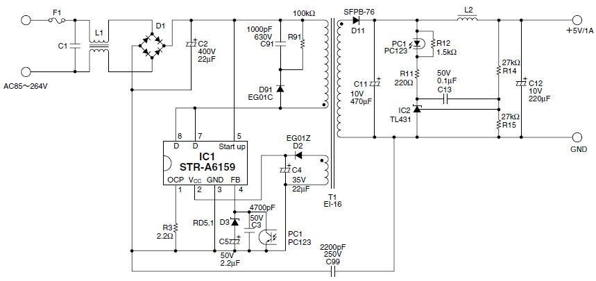 Str a6251 схема включения