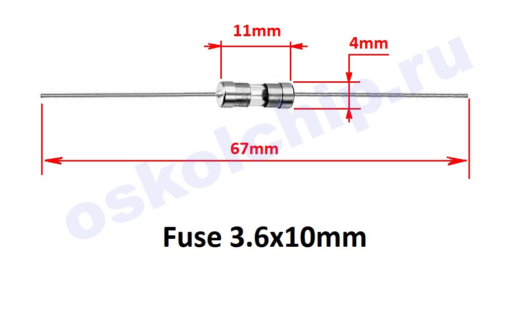 3.6*10mm fuse T5A 250V 
